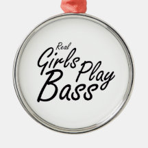 Vrai noir de basse de jeu de filles ornement