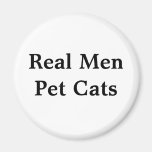 Vrais chats d'animal familier d'hommes magnets pour réfrigérateur