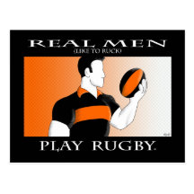 Vrais hommes : Rugby Carte Postale