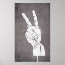 Vrede (Grunge) - de Druk van de Kunst Print