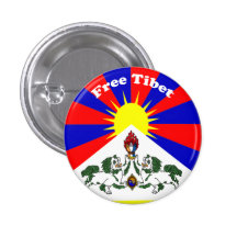 Vrij Tibet Speld Button