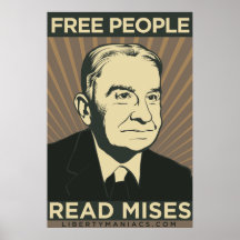 Vrije Mensen Gelezen Poster Mises