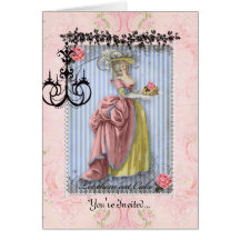 vrijgezellenfeest uitnodiging Marie Antoinette Wenskaarten