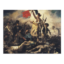Vrijheid die de Mensen leiden door Eugene Delacroi Wenskaarten
