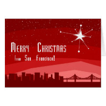 Vrolijke Kerstmis van San Francsico Wenskaart