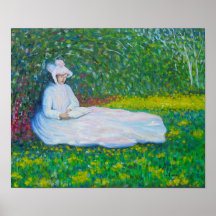Vrouw in een Tuin, de Tijd van de Lente Print