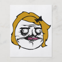 Vrouwelijke blonde me het Grappige Gezicht Meme va Gepersonaliseerde Folder