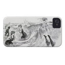 Vrouwen in het Zee - Vintage Kunst door Gibson Case-Mate iPhone 4 Hoesje
