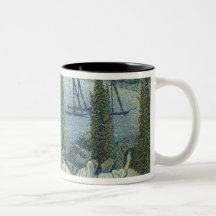 Vue côtière avec des arbres de Cypress, 1896 Mugs À Café