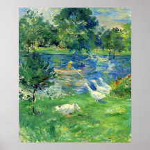 Vue de Bois de Boulogne par Berthe Morisot Posters