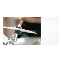 Vue de côté de drumset painterly de cymbales d'acc photocarte customisée