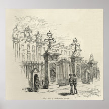 Vue de face de Buckingham Palace Posters