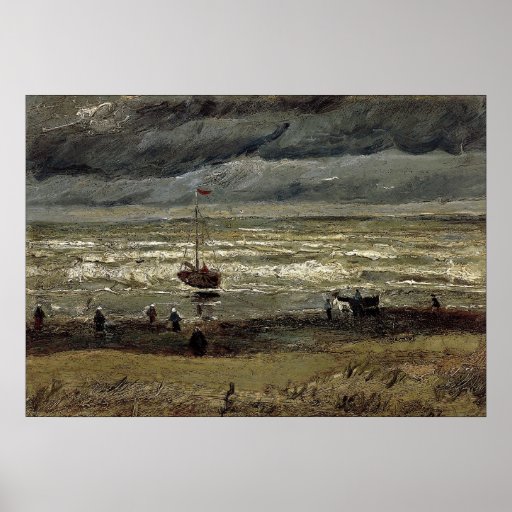 Vue de la mer à Scheveningen Posters