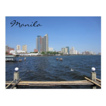 vue de l'eau de Manille Cartes Postales