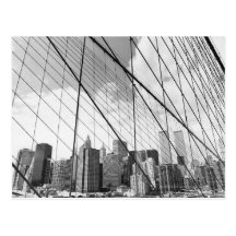 Vue de New York de pont de Brooklyn Carte Postale