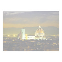 Vue de nuit de Florence, Italie Invitations Personnalisées