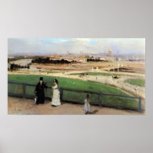 Vue de Paris de Trocadero par Berthe Morisot Posters