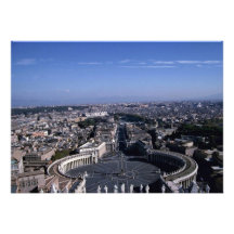 Vue de Piazza San Pietro de St Peter Basilic Invitations Personnalisées