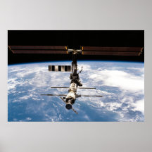 Vue de Station Spatiale Internationale de découver Affiche