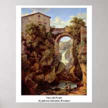Vue de Tivoli par le chrétien Reinhart de Johann Posters