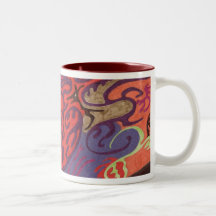 Vue de vaisseau spatial, tasse d'art abstrait