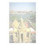 Vue de Wat Arun au-dessus du fleuve Chao Phraya, B Papier À Lettre Personnalisé