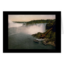 Vue des chutes du Niagara 1898 Cartes De Vœux