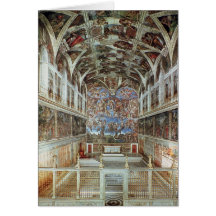Vue intérieure de la chapelle de Sistine Cartes De Vœux