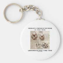 Vues d'un foetus dans l'utérus (Leonardo da Vinci) Porte-clefs