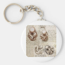 Vues d'un foetus dans l'utérus porte-clef