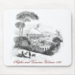Vulkaan 1850 van Napels en van de Vesuvius Mousepa Muis Matten