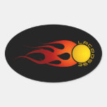 Vuurbol Ovale Sticker