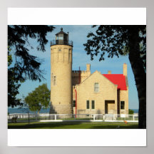 Vuurtoren op het eiland print