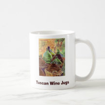 W063 copie, cruches toscanes de vin, créations de  tasse à café