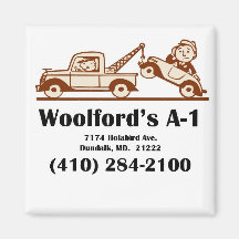 W-adresse de logo de T-shirt Aimant