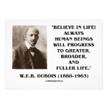 W.E.B. Dubois (Du Bois) croient à la vie ! Progrès Faire-part Personnalisé