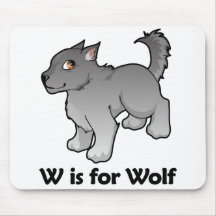 W est pour le loup tapis de souris