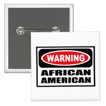 Waarschuwende AFRIKAANSE AMERIKAANSE Knoop Speldbuttons