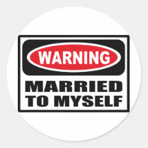 Waarschuwing AAN MIJ Sticker wordt GEHUWD die