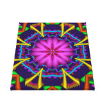 Wallart artistique de kaléidoscope avec la fleur r impressions sur toile