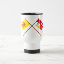 Wallon et drapeaux croisés de Liège Tasse À Café