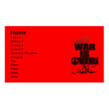 WAR_IS_OVER ! MODÈLES DE CARTES DE VISITE