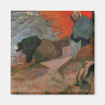Washerwomen door Paul Gauguin Magneet