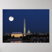 Washington DC la nuit Affiche