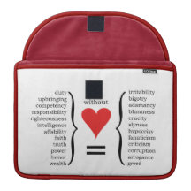 Wat zijn wij zonder Liefde? Sleeves Voor MacBook Pro