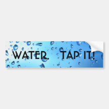 WATER.   KRAAN HET! BUMPERSTICKER