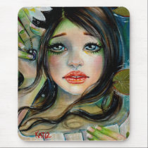 Waterbabe en de zwarte parel mousepad muismatten