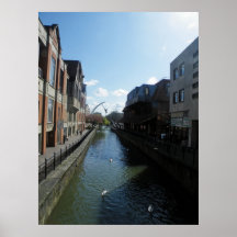 Waterkant, Lincoln, Engeland, het UK Plaat