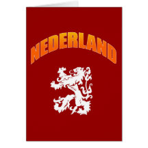 Week Voetbal van Nederland leeuw Wenskaart
