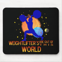 WEIGHTLIFTER UIT DEZE WERELD MOUSEPAD MUIS MAT